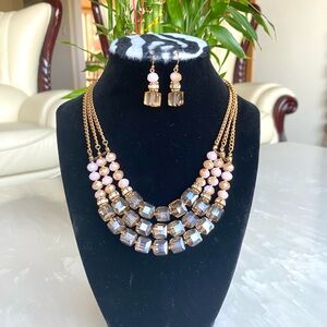 Necklace and earrings